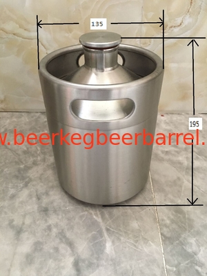 Barril de acero inoxidable Homebrew Acero inoxidable 304 Barril de cerveza 2L 3.6L 4L 5L 10L Mini Barril de cerveza con manga