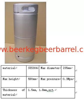 Barricas pequeñas de cerveza para uso doméstico, 20 litros Barricas de cerveza 1.2/1.8 mm de espesor