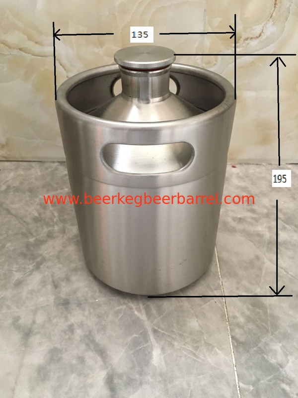 Barril de acero inoxidable Homebrew Acero inoxidable 304 Barril de cerveza 2L 3.6L 4L 5L 10L Mini Barril de cerveza con manga