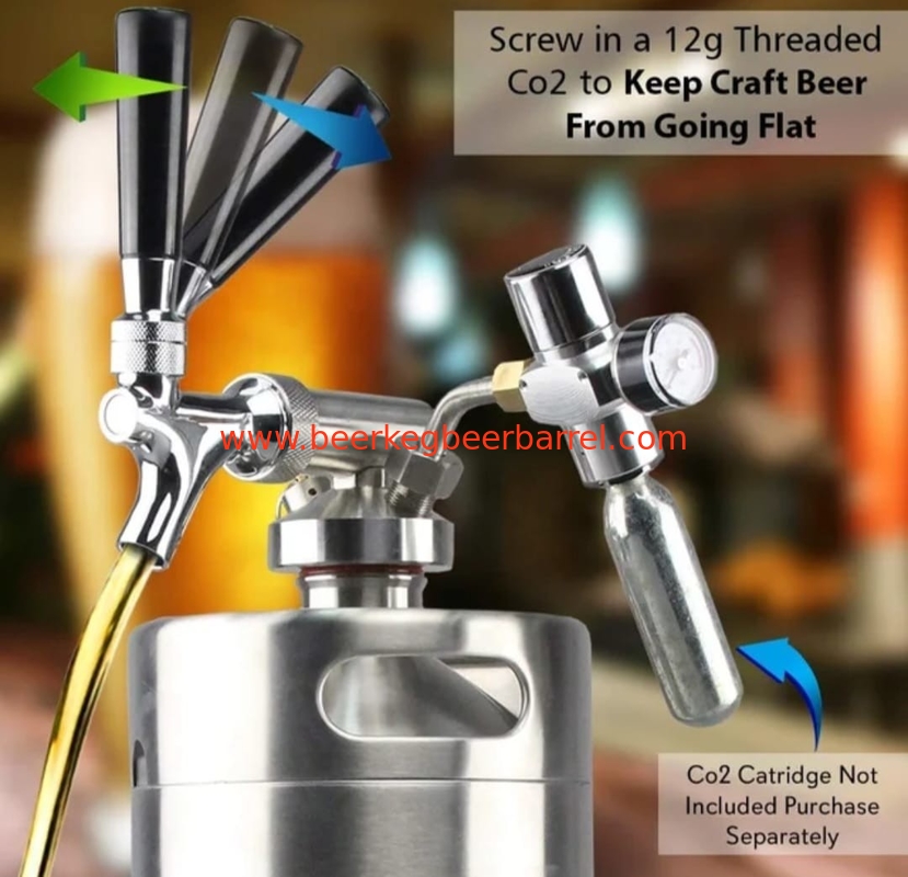 Por mayor 304 de acero inoxidable de uso doméstico Bar de retiro 2L de borracheras de cerveza de pared única Mini Growler